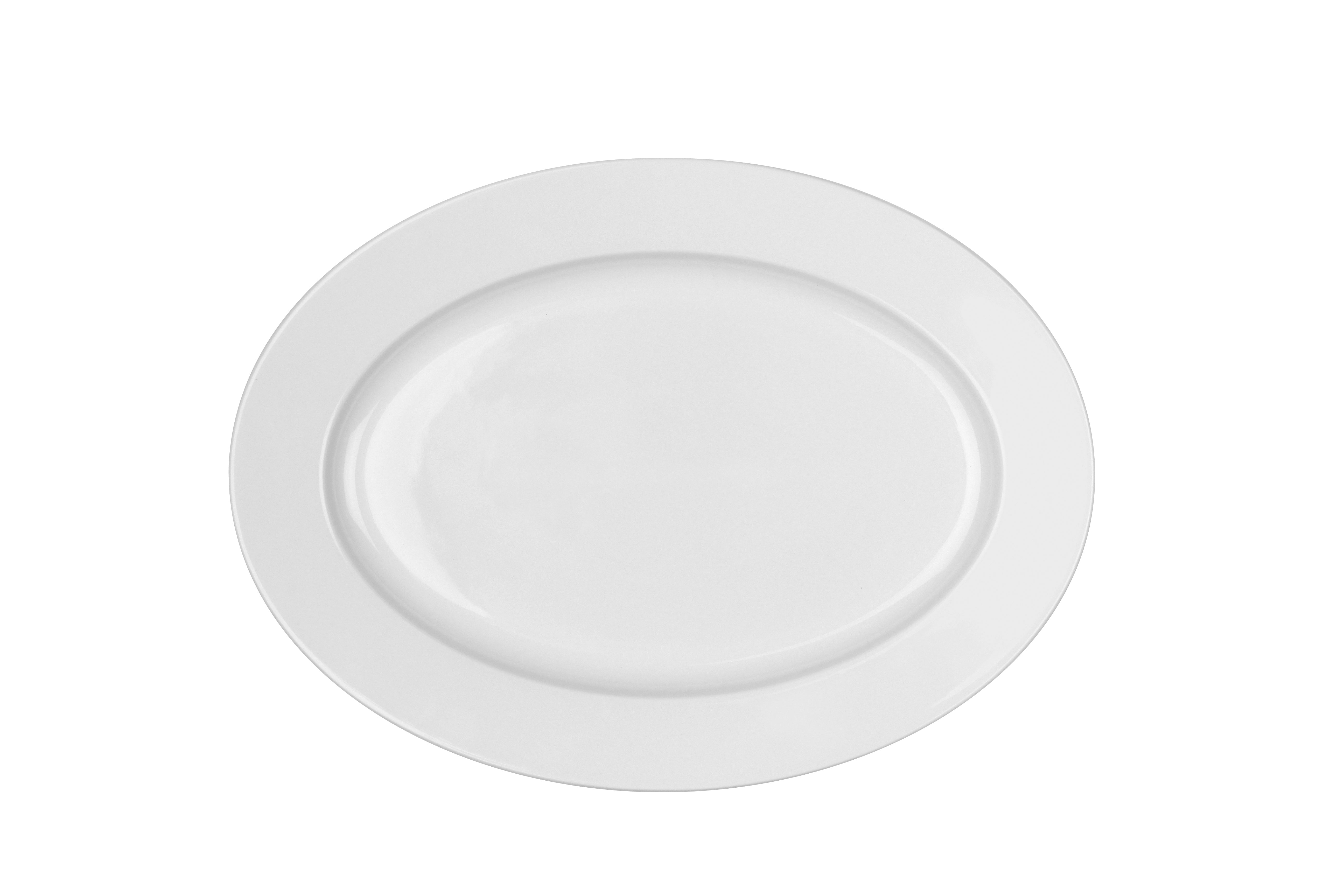 Image du produit: ECLIPSE BLANC CHR Plat ovale 36,5 x 26,5 cm