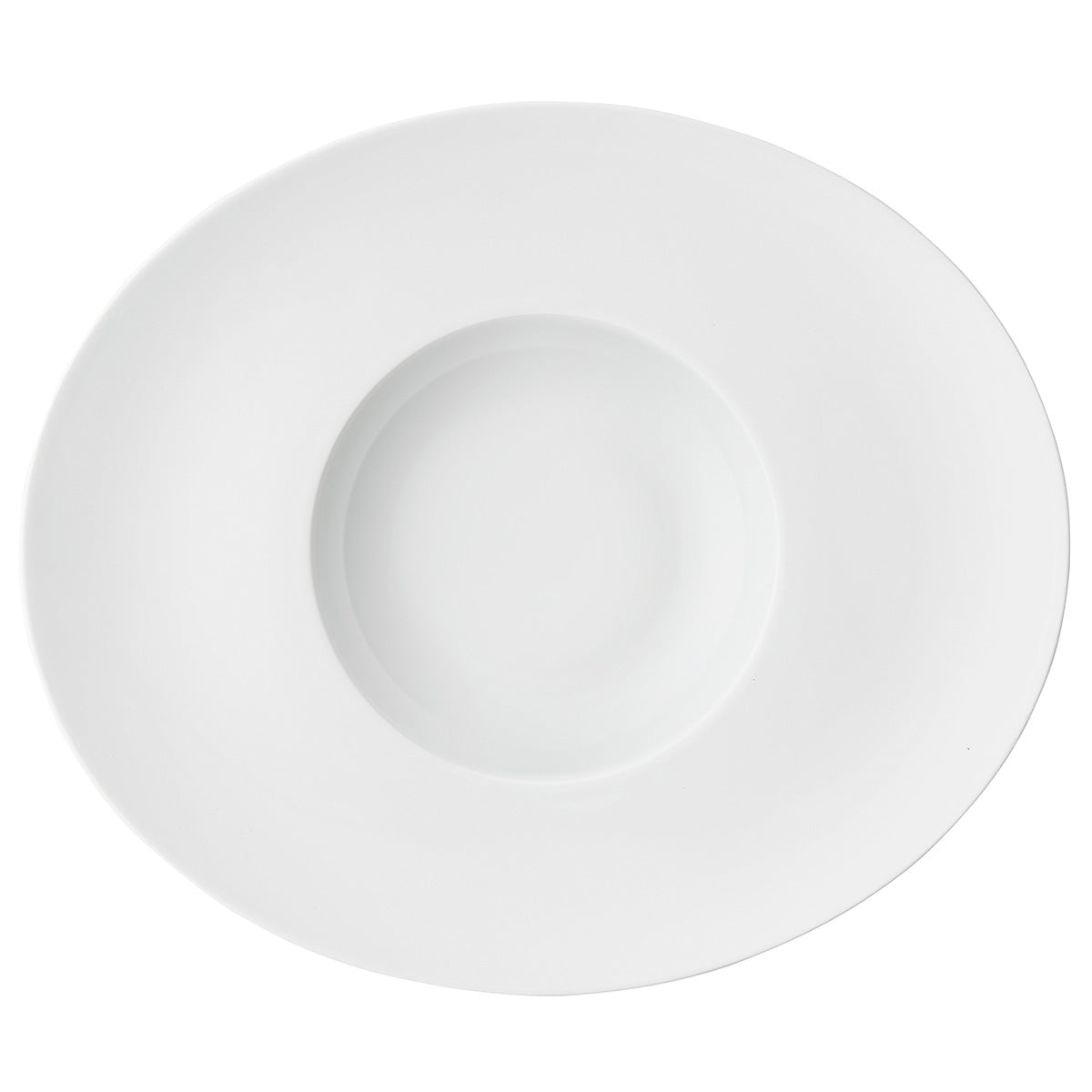 Image du produit: GOURMET BLANC Assiette gourmet ovale grand bassin 32 x 27 cm