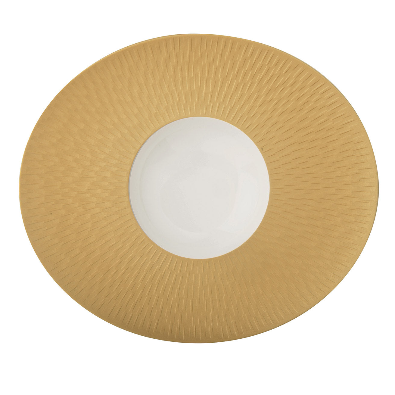 Image du produit: BOREAL SATIN DORE Assiette gourmet ovale 30 x 26 cm