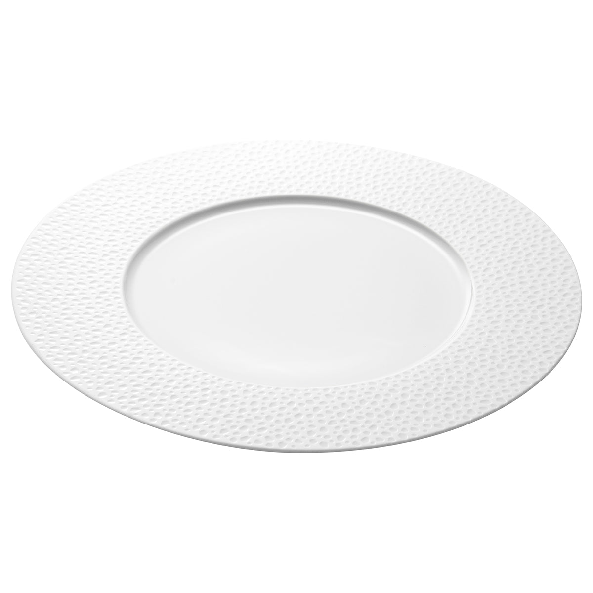 Image du produit: PERLES DE ROSEE BLANCHES assiette de présentation ronde 32 cm