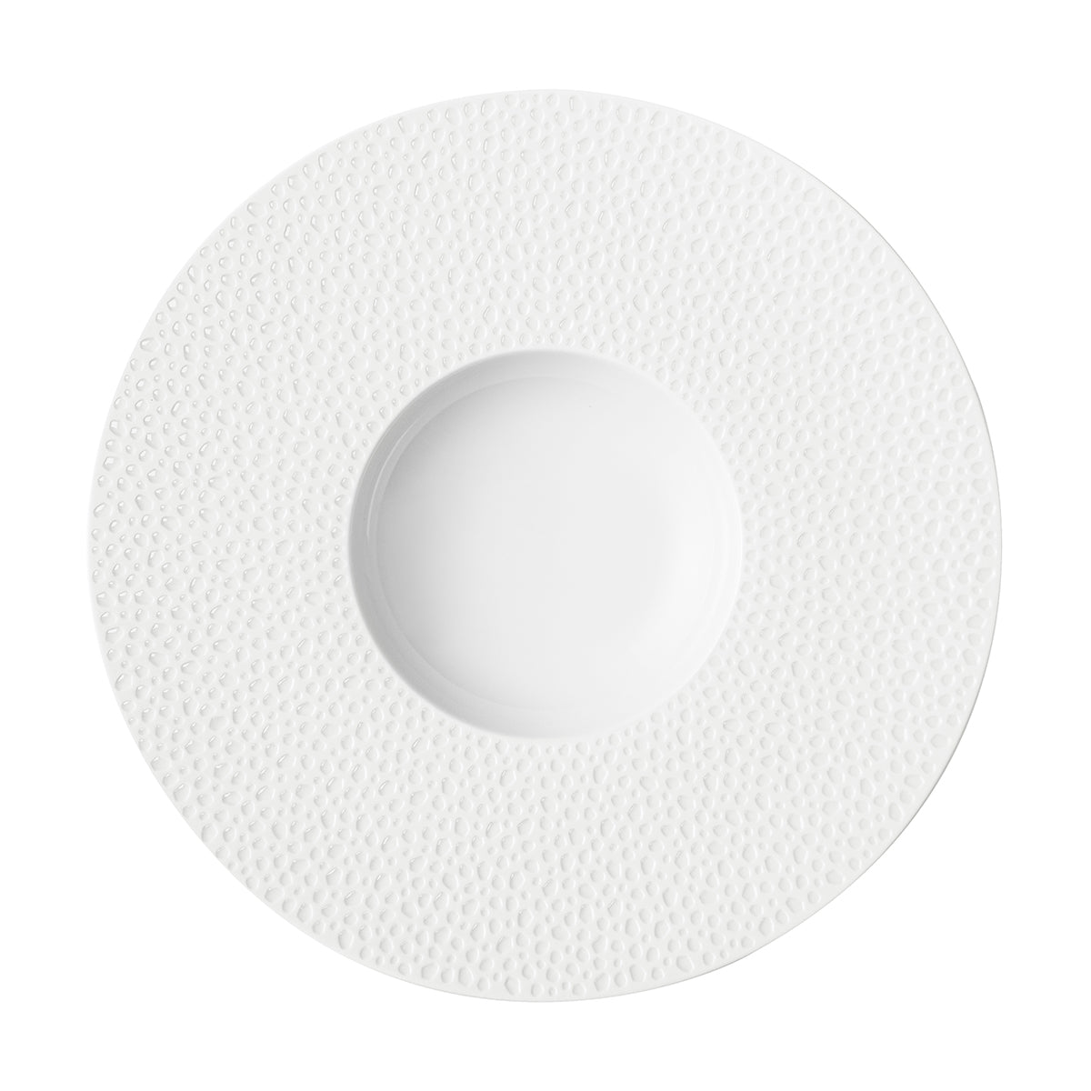 Image du produit: PERLES DE ROSEE BLANCHES assiette gourmet ronde 28 cm