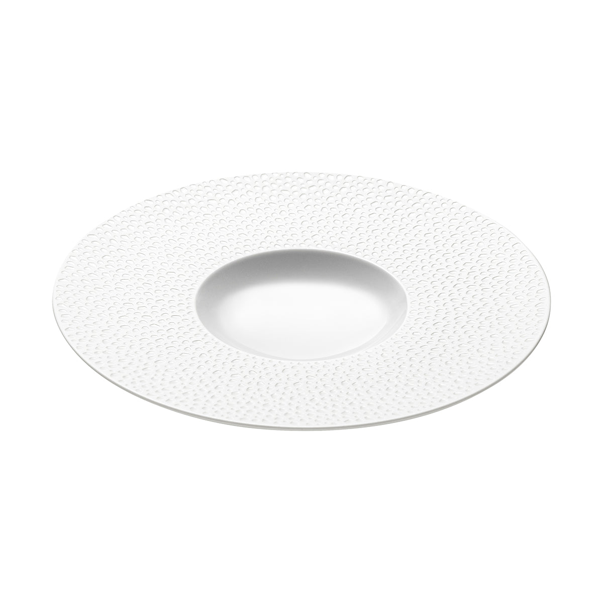 Image du produit: PERLES DE ROSEE BLANCHES assiette gourmet ronde 28 cm