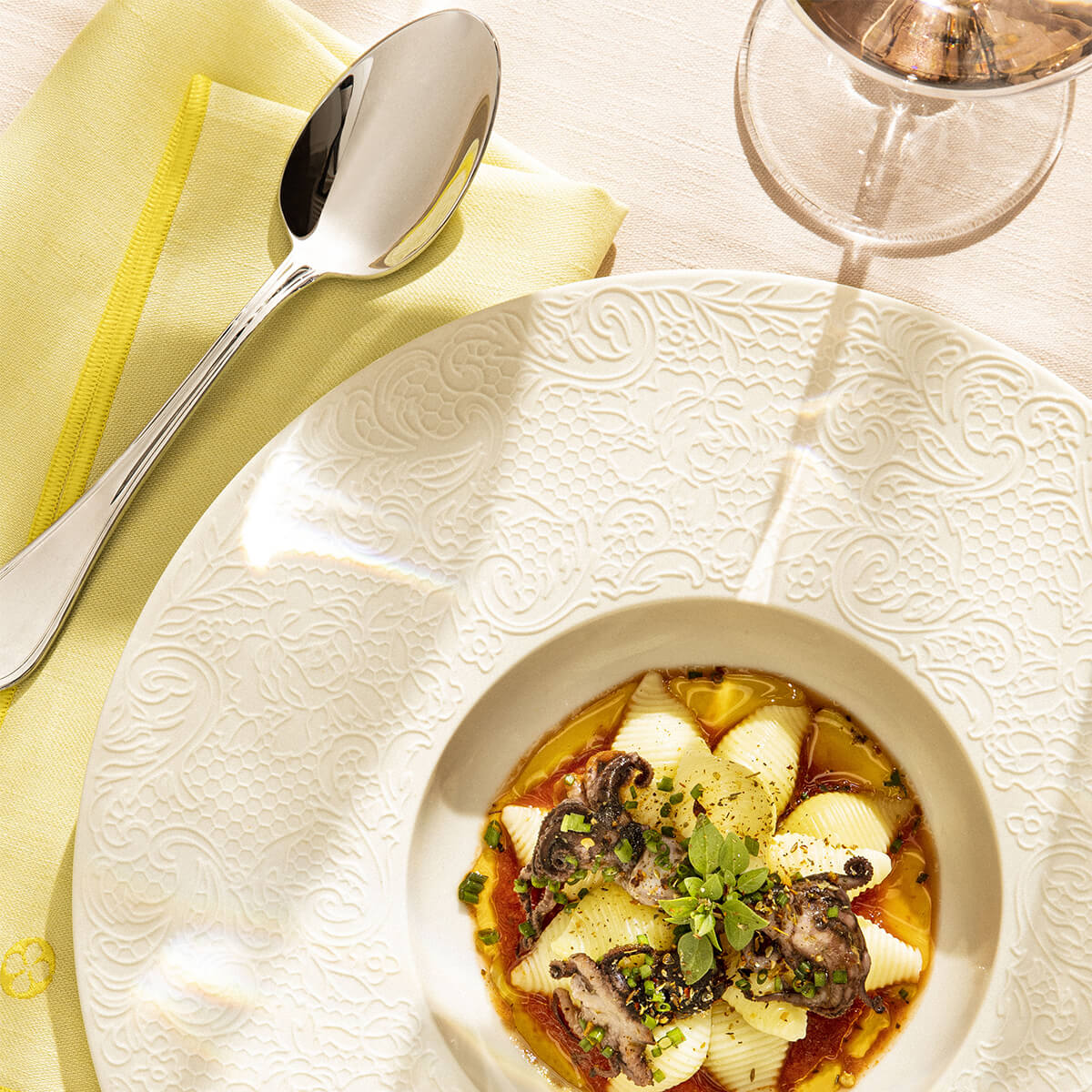 COLLECTION L COUTURE IVOIRE Assiette gourmet petit bassin 28 cm