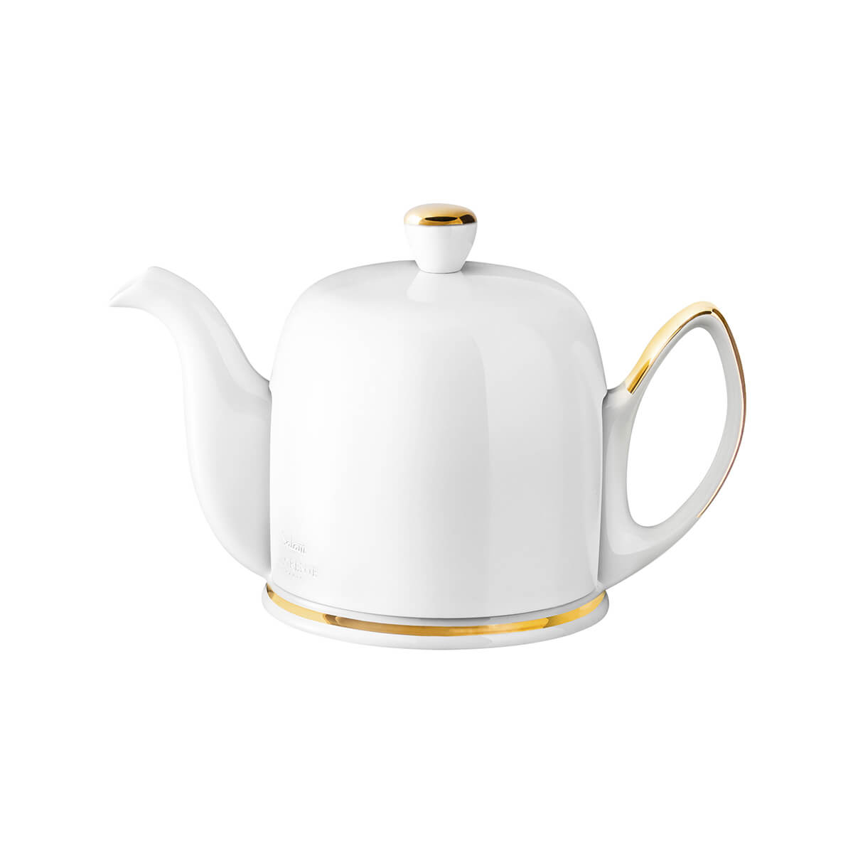 Image du produit: SALAM OR Theiere salam 4 tasses corps blanc et or cloche blanche