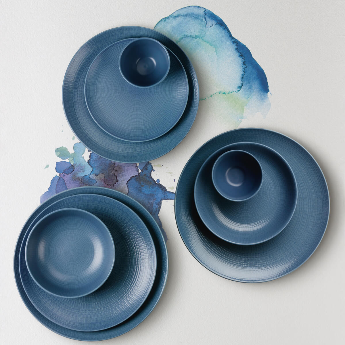 MODULO NATURE BLEU GALET Assiette coupe 22 cm