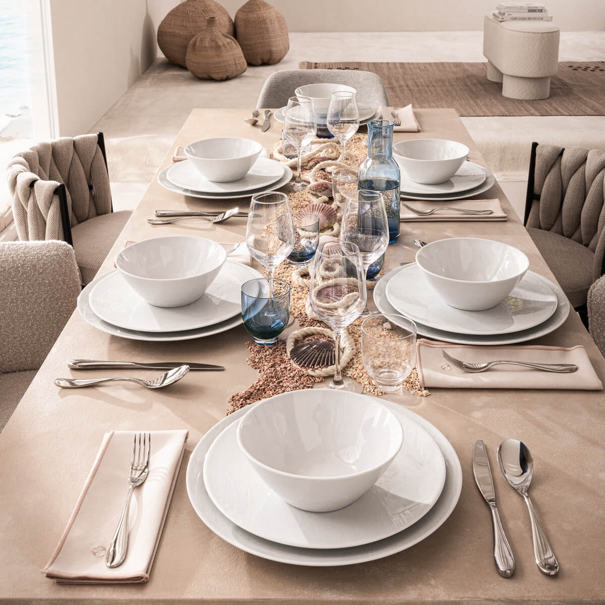 RIVAGE BLANC Assiette coupe ronde 24cm