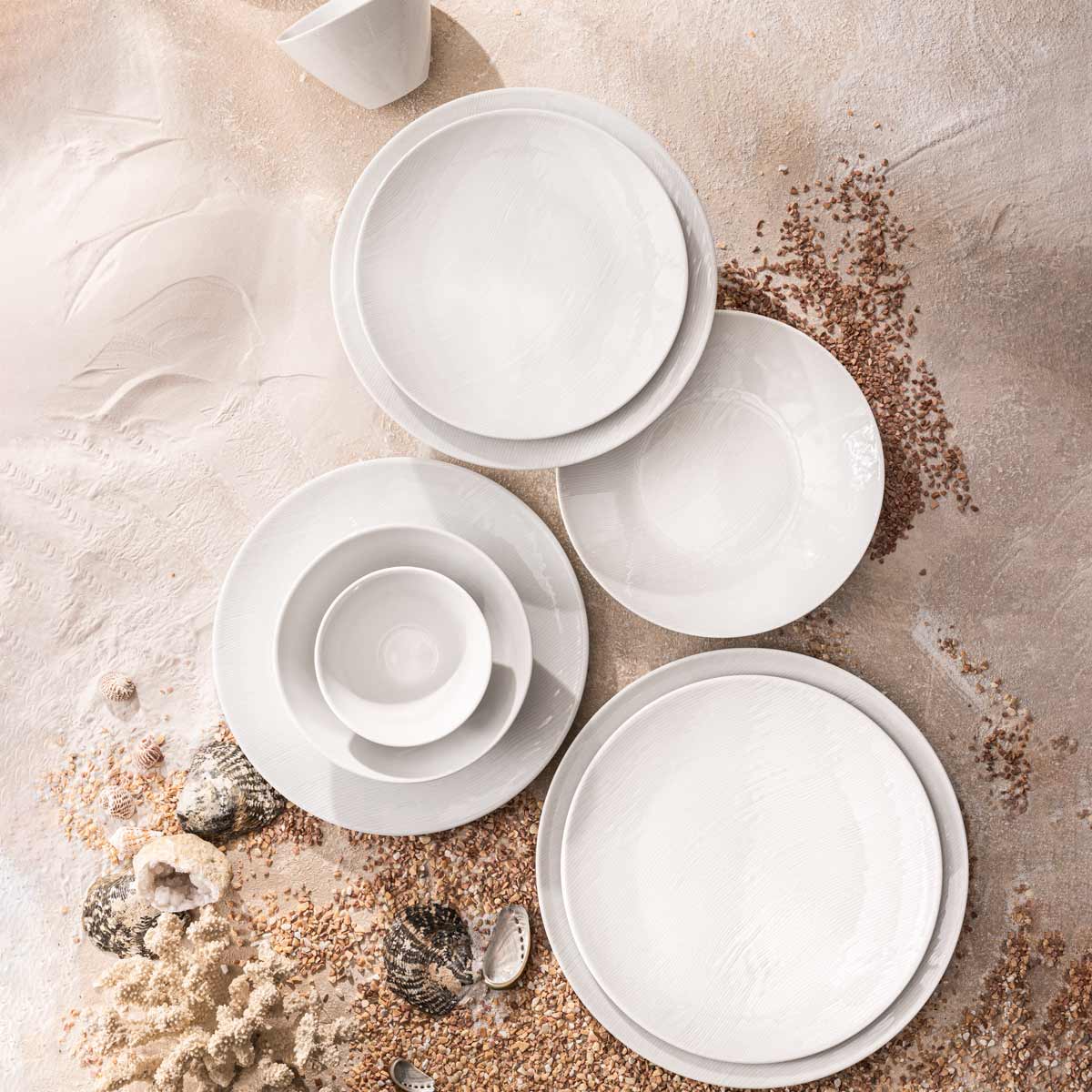 RIVAGE BLANC Assiette coupe ronde 24cm