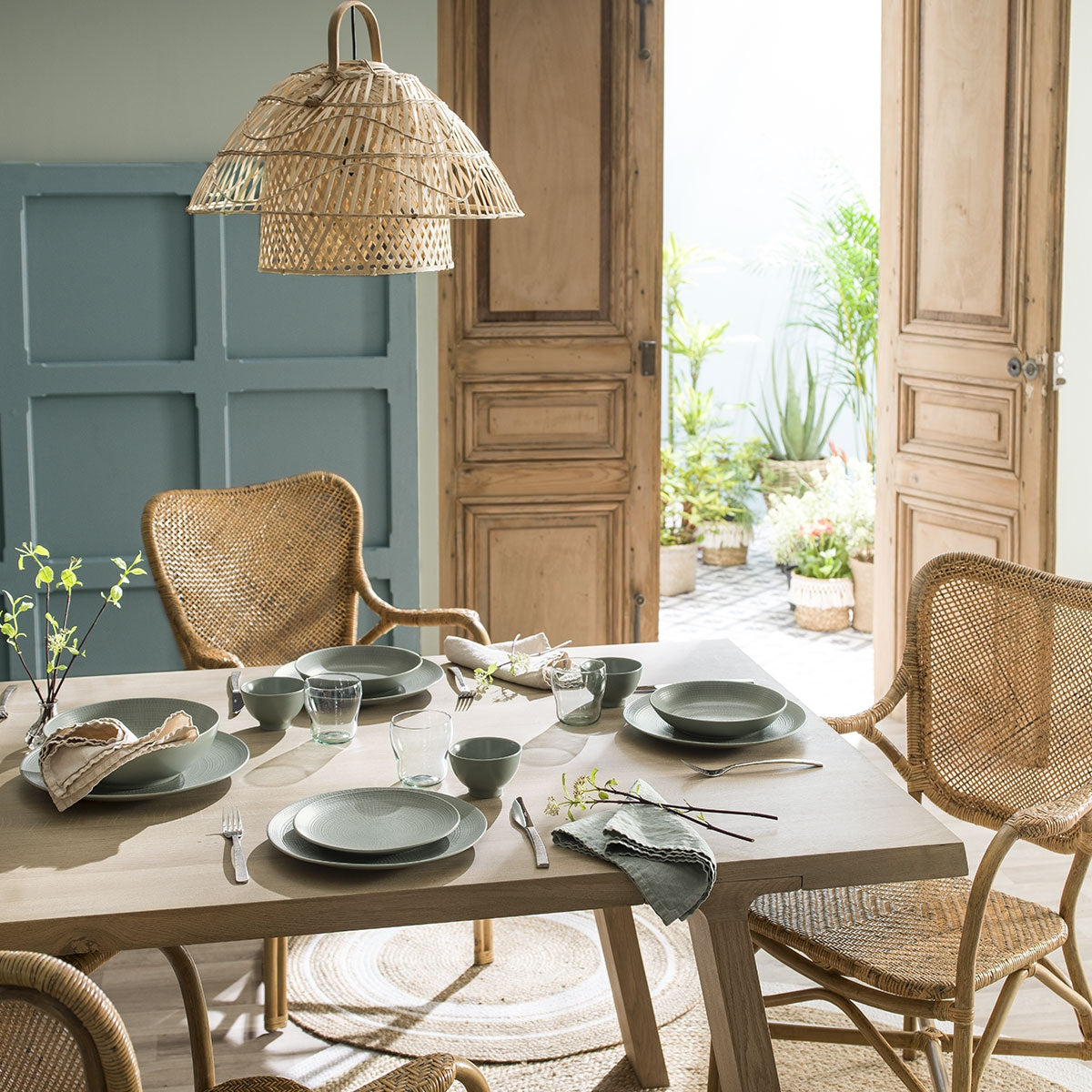 MODULO NATURE JADE Grande assiette creuse 21 cm