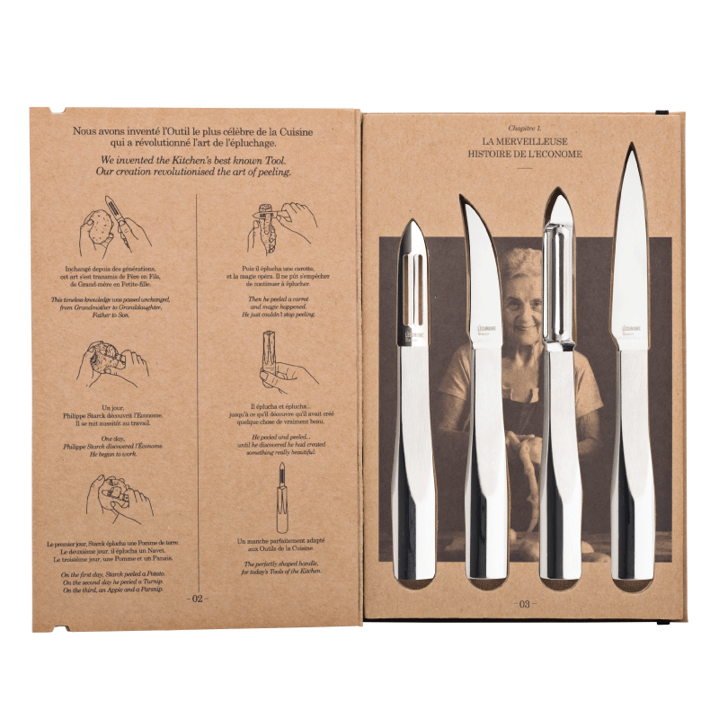 L'ECONOME-Couteau de cuisine 15 cm Degrenne en gris