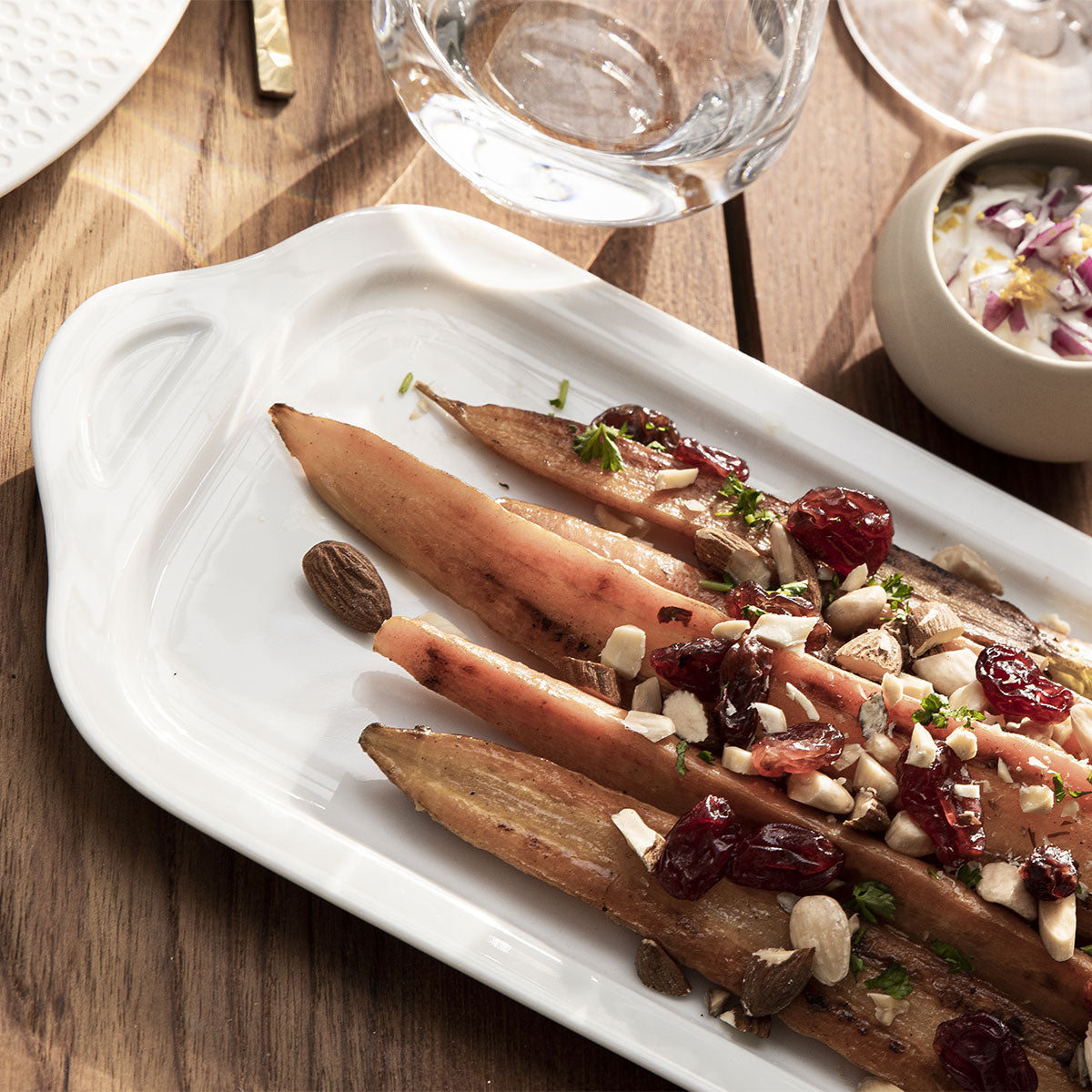 COLLECTION L BLANC Plat à cake 35 x 15 cm