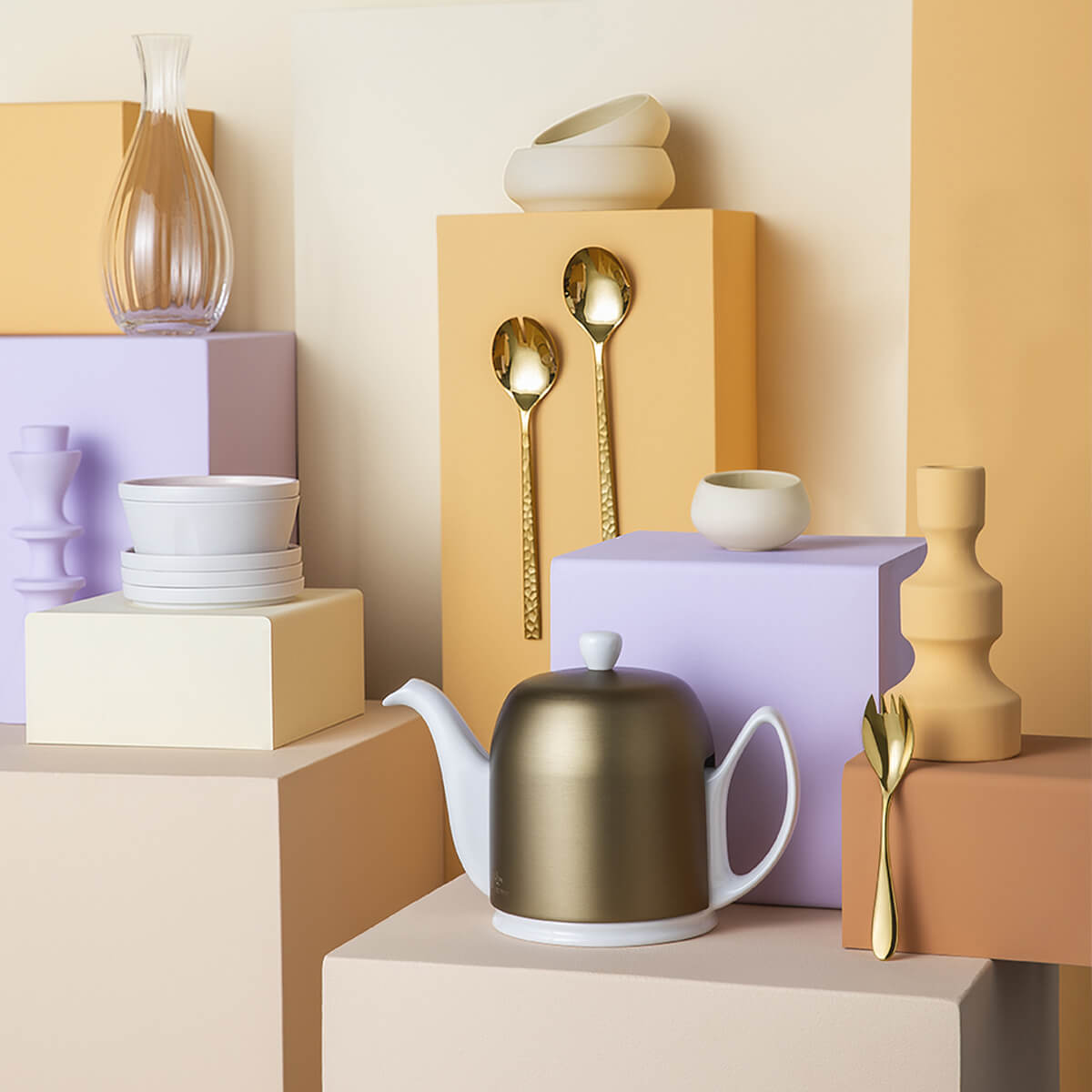 SALAM MINERALE Théière 4 tasses cloche bronze