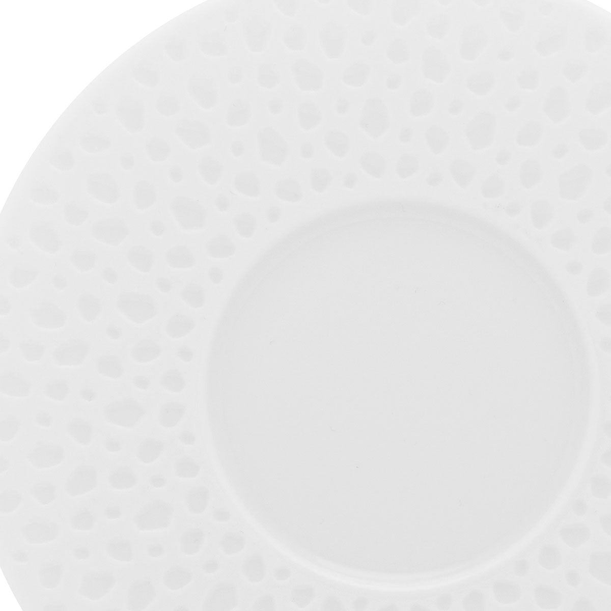 PERLES DE ROSEE BLANCHES soucoupe à thé ronde 15,8 cm